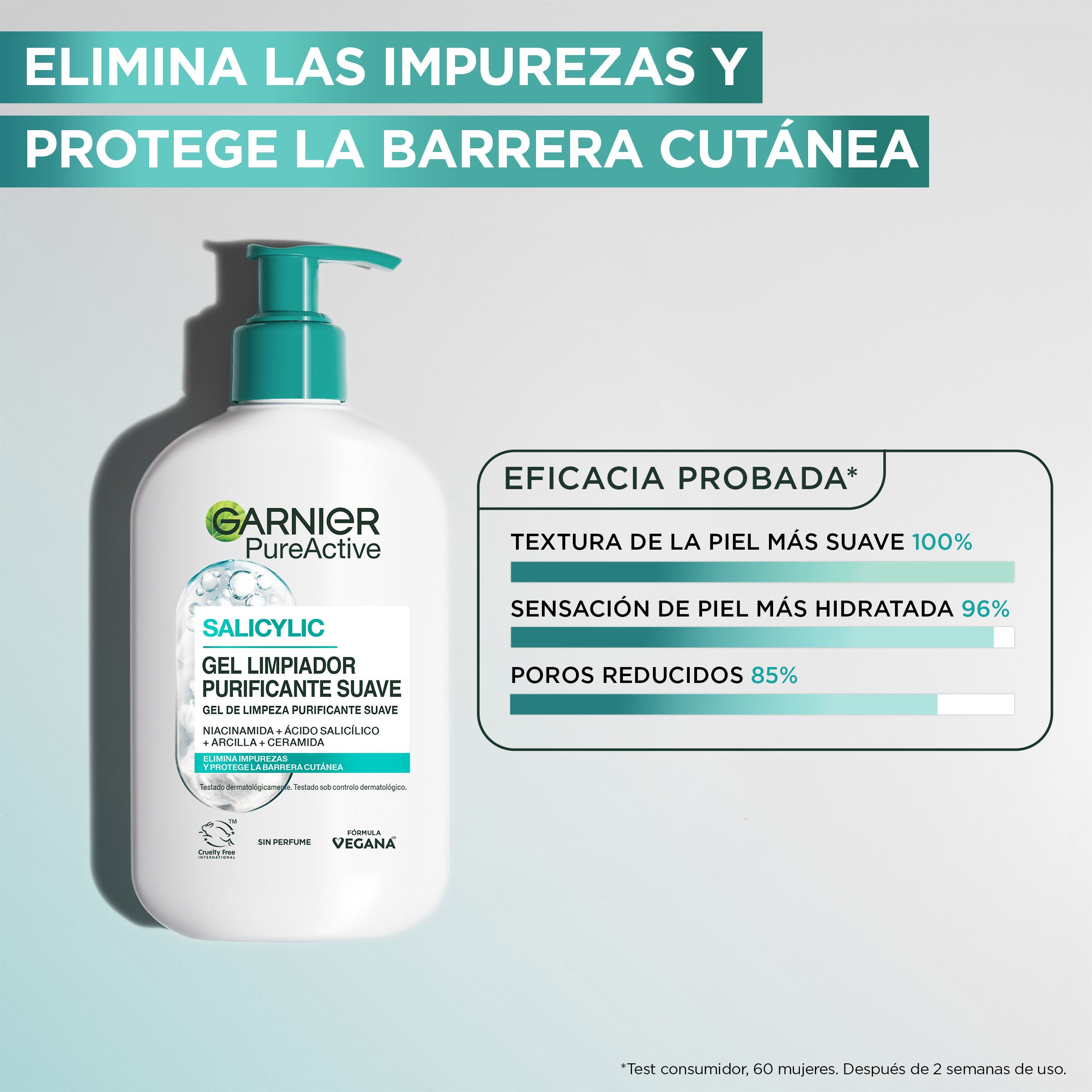 Čistilni gel Pure Active Salicylic, nežen čistilni gel Pene in geli za čiščenje obraza