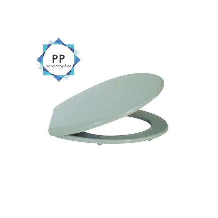 Asiento de inodoro - MSV - Universal - Polipropileno - Gris - 46x37x3,5cm