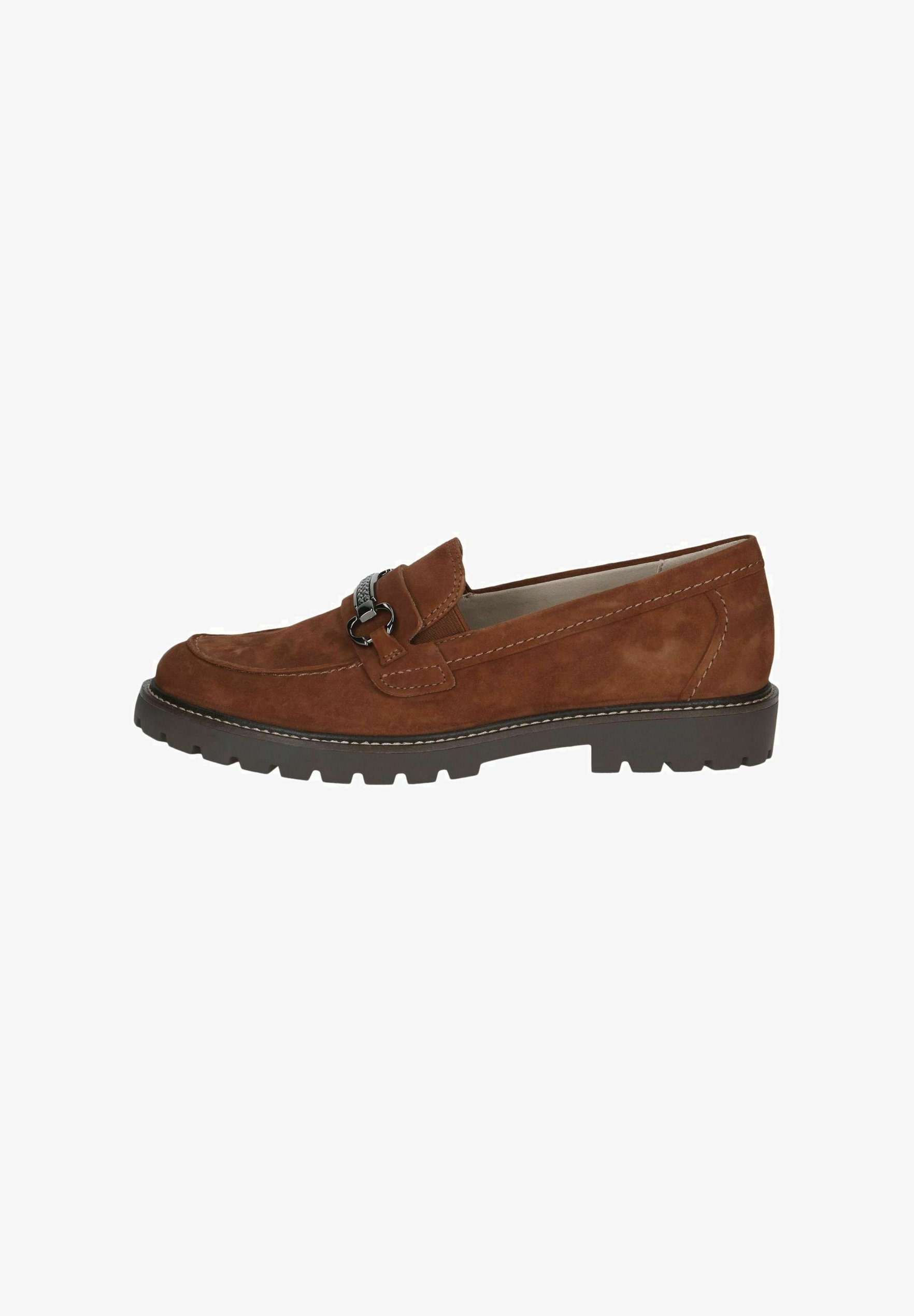 Caprice Slip-ons - cognac suède