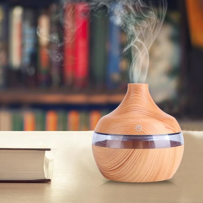 Humidificador aromático, purificador de aire, humidificador silencioso, difusor de aceite Cool Mister, acabado en madera para oficina