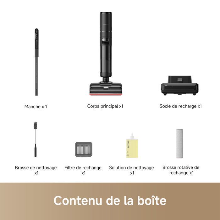 dreame H15 Pro FoamWash Aspirateur Balai Laveur, 23 000 Pa, Nettoyage Ciblé, Solution à Rapport Intelligent, Bras Robotisé IA 2.0