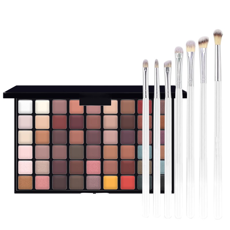 Paleta de sombras de ojos iluminadoras de 54 colores, paleta de sombras de ojos cosméticas profesionales de alta pigmentación en tonos nude cálidos naturales mate brillantes.