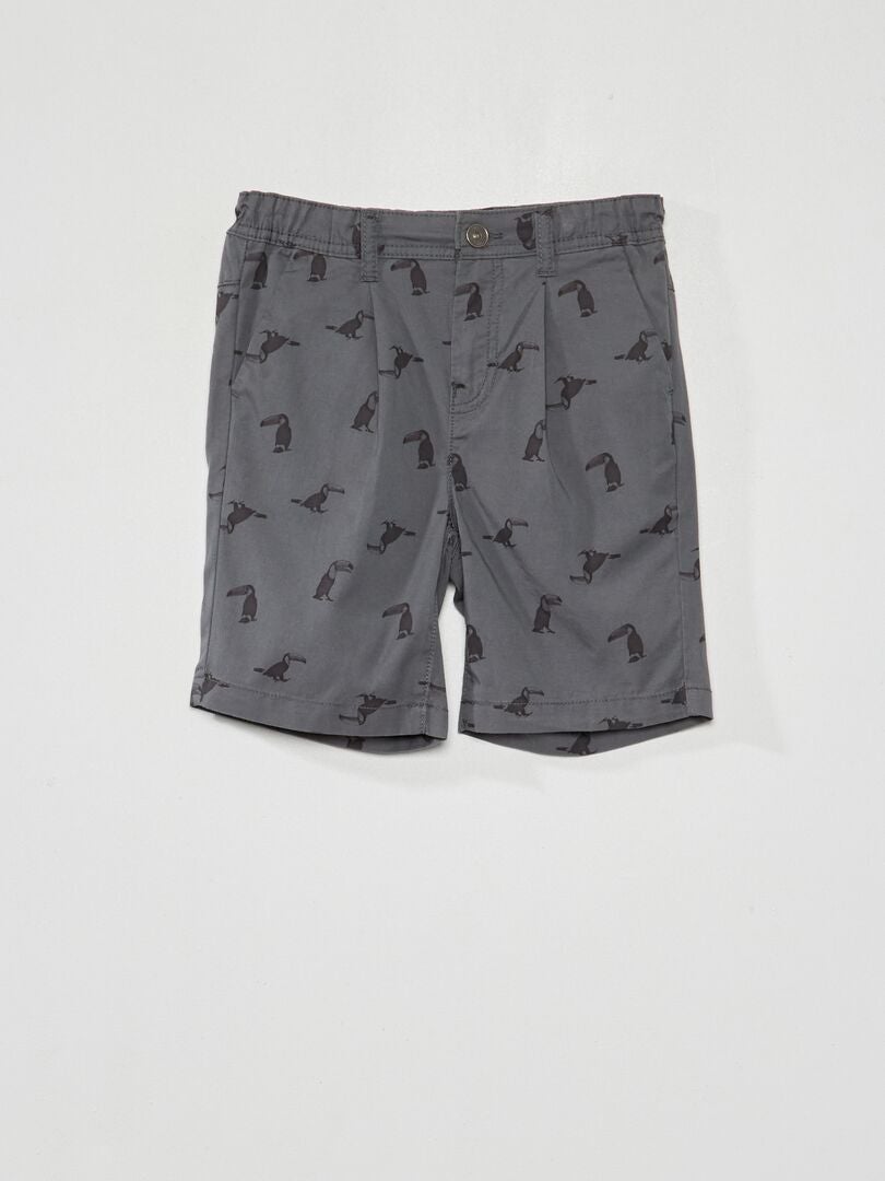 Pantalones cortos chinos tipo bermuda - GRIS