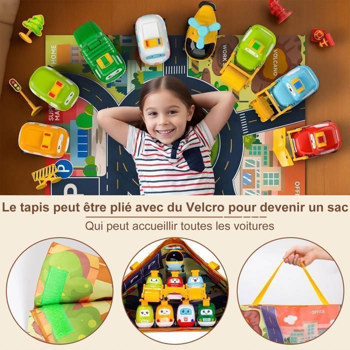 KUKUFUN 8 Pièces Bébé Jouet Voitures, Jouets pour Bébés à pousser et à tirer, Cadeaux d’anniversaire garçon fille 1 2 3 ans-CADEAU