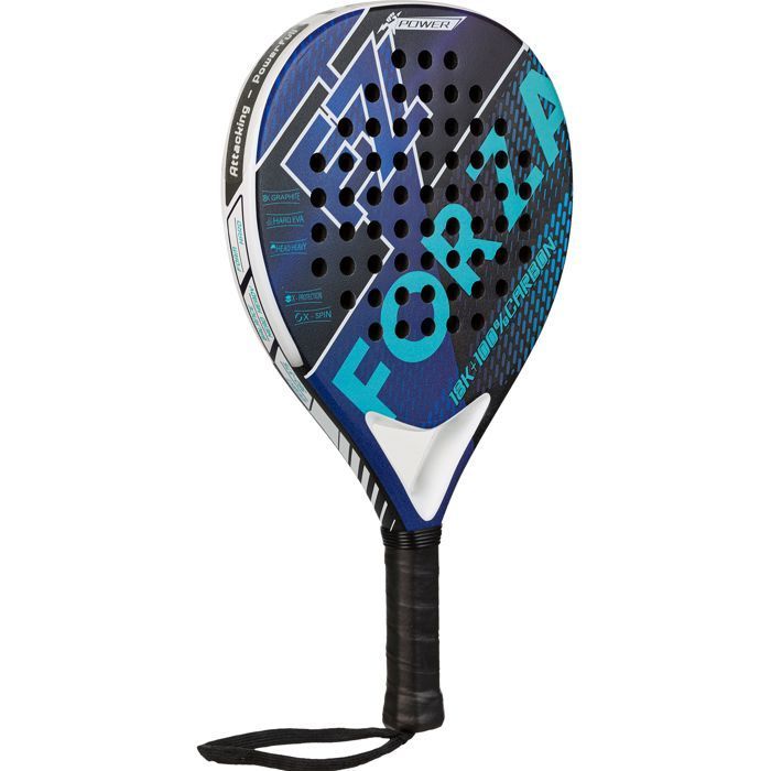 Padelschläger – FZ FORZA – Brace Power – 18K-Graphitgewebe – Halbraue Oberfläche – Harter EVA-Schaum – Runde Form – Schwarz