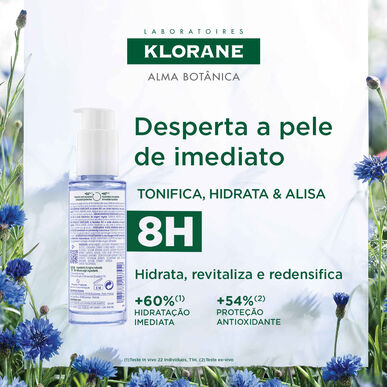 Klorane Cornflower Wake-Up Call Serum, orgaaninen kosteuttava seerumi hyaluronihapolla, 50 ml