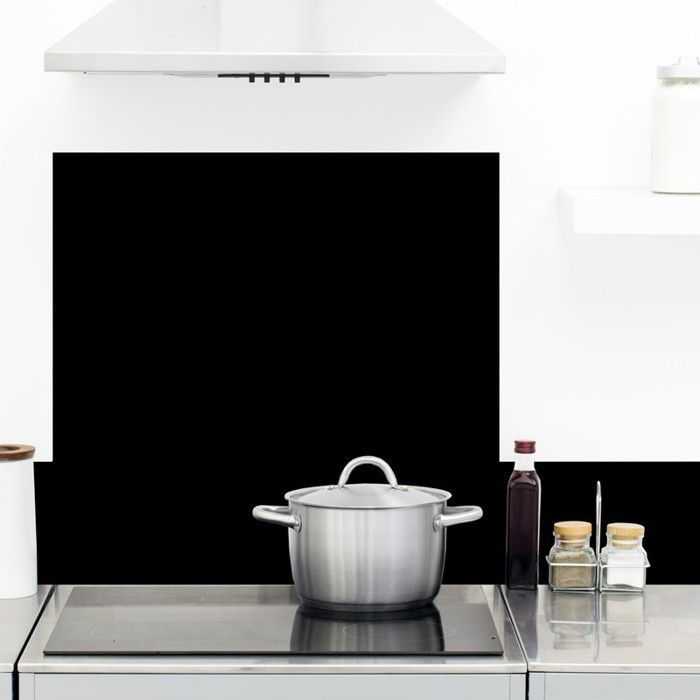 Fond de hotte en aluminium - essentiel noir - 70x60 cm - 99 Déco