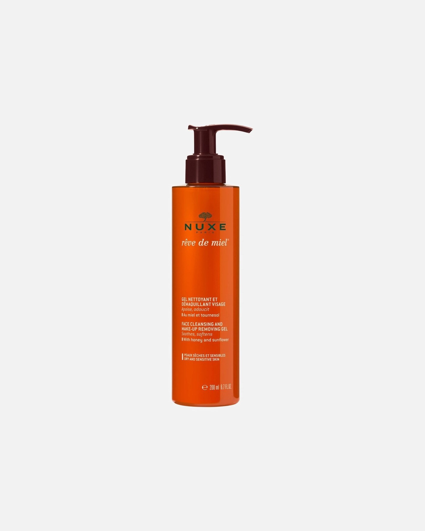 NUXE valomasis gelis „Reve De Miel®“ veido valiklis – 200 ml