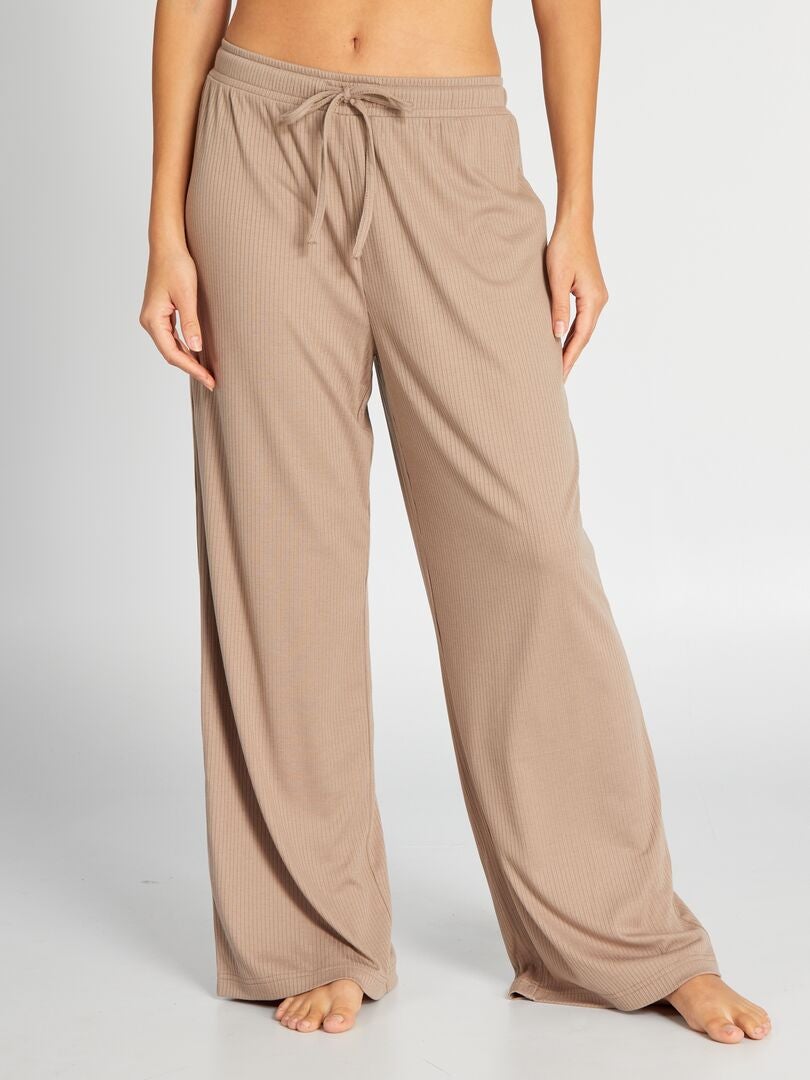 Zachte pyjamabroek - BEIGE