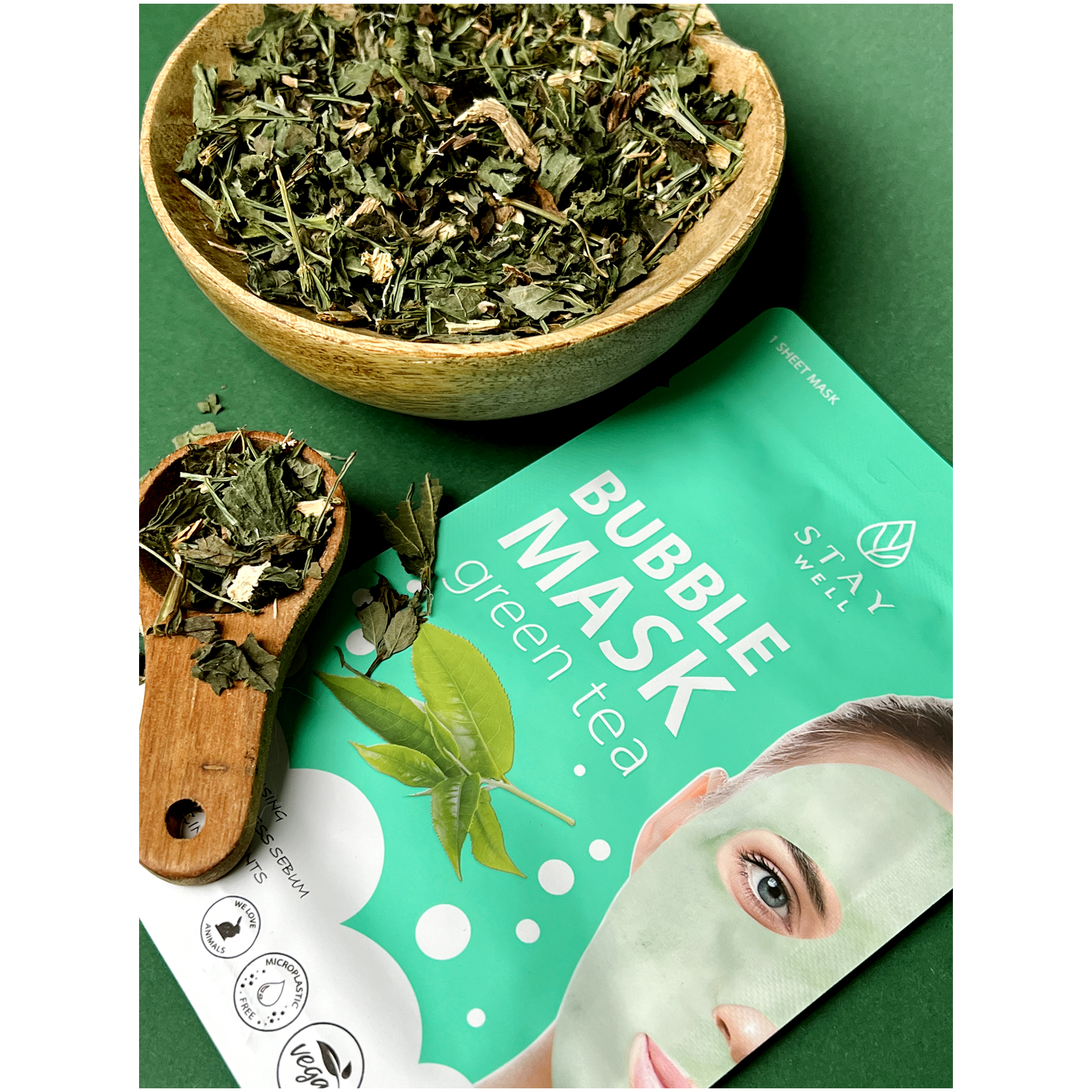 Stay Well Bubble Mask Green Tea