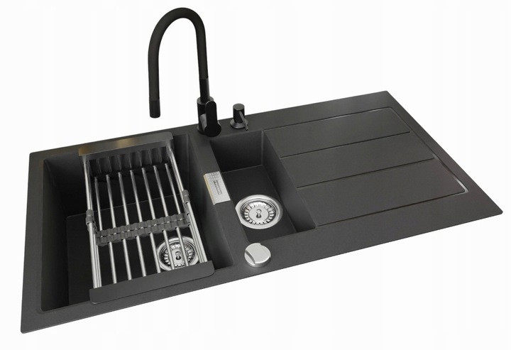 Zlew Franke Sirius Sid S2D 2.0 651- 100 czarny onyx bateria