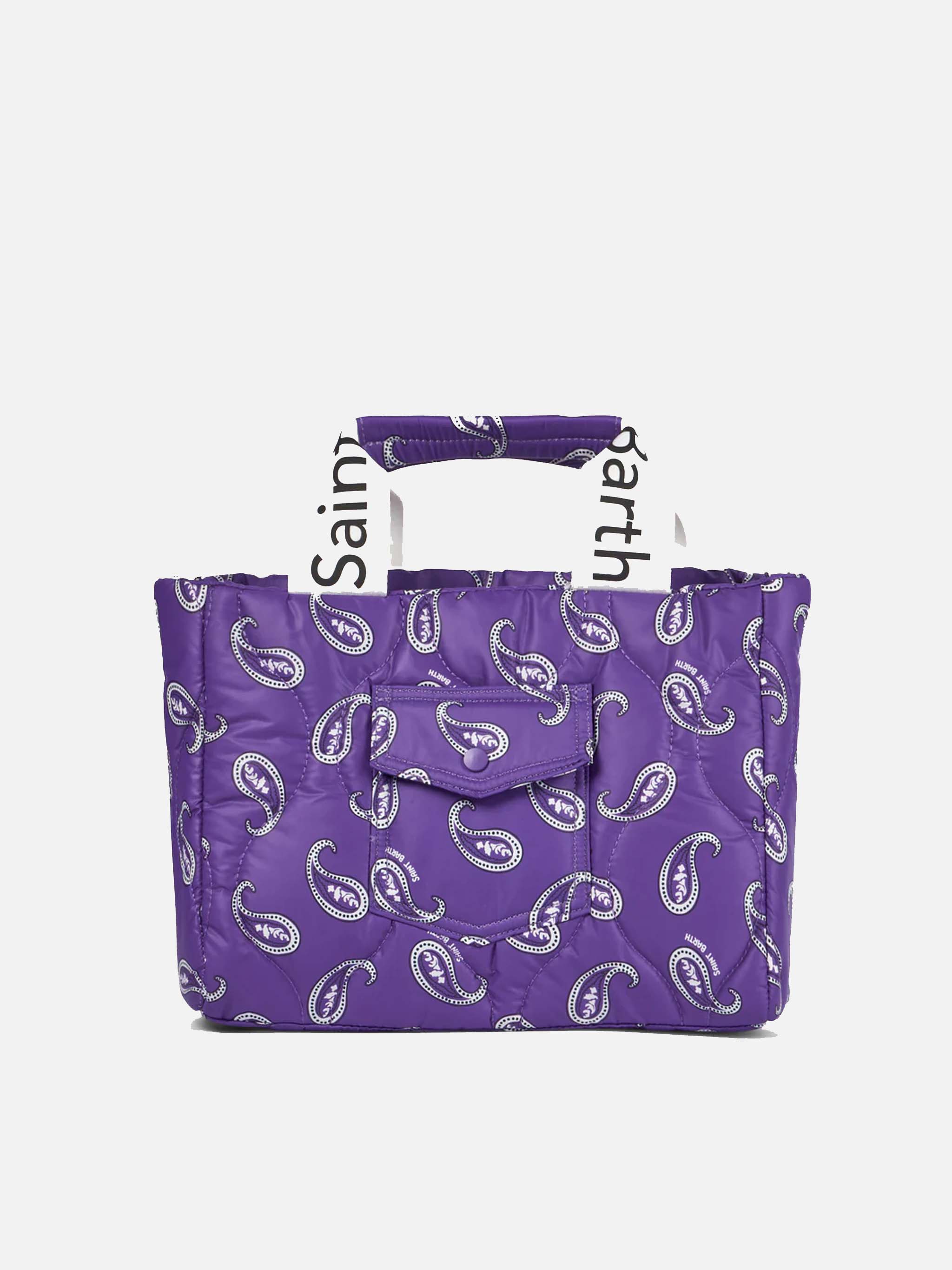 Bolso acolchado con estampado de cachemir