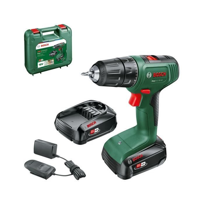 Taladro atornillador inalámbrico EasyDrill 18V-40 (2 x 1,5 Ah) + AL18V-20 en maletín de transporte
