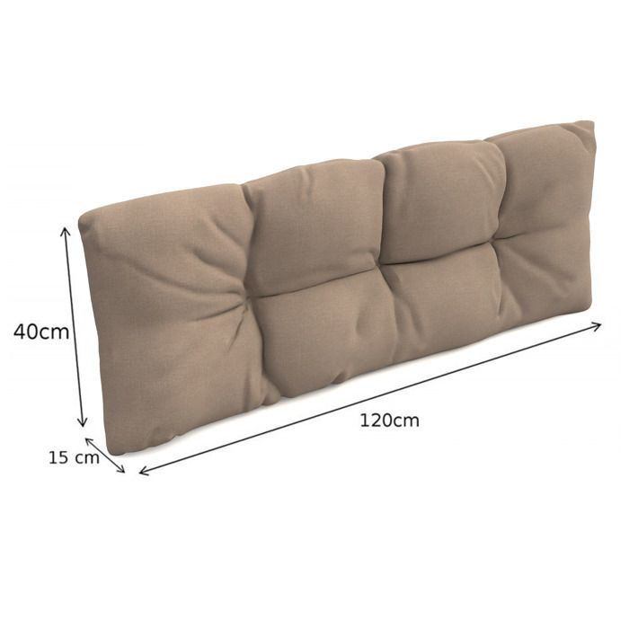 Coussins palettes Matelassé - POKAR - Set 6 pièces - Beige - Intérieur/Extérieur