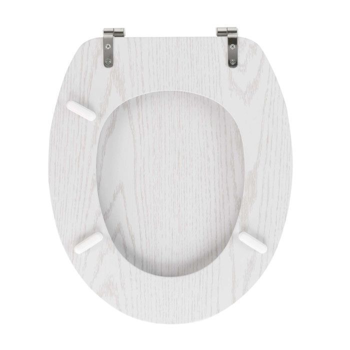 Asiento de inodoro - DOUCEUR D'INTERIEUR - Efecto madera - 45x37,5 cm - Bisagras metálicas - Universal