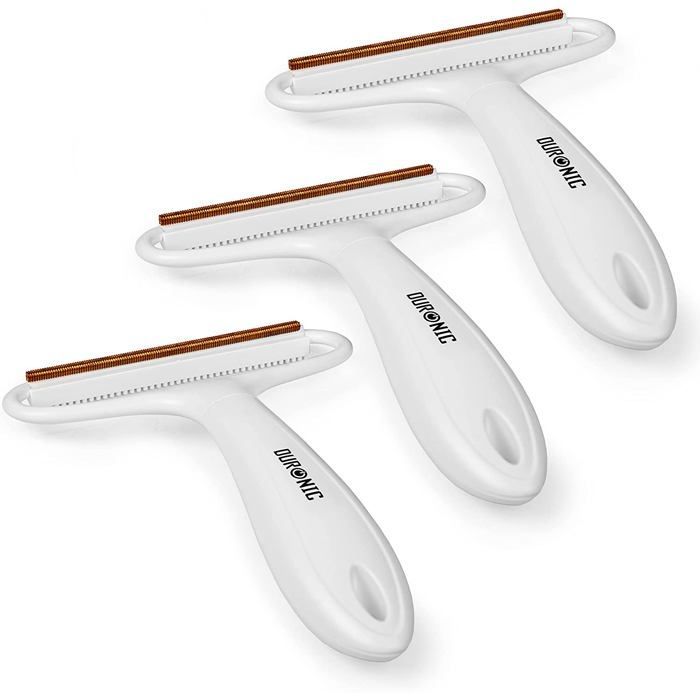 Duronic MFS3 Lot de 3 Rasoirs Anti-Bouloches manuels Portables | 2 Fonctions | pour Vêtements Tissus Tapis | Enlève Les Poils