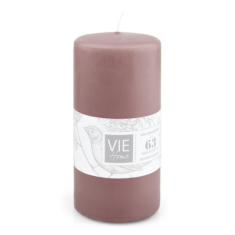 Vie Home Cube -kynttilä 63 tuntia 6,8x14 cm parafiinikynttilä munakoiso