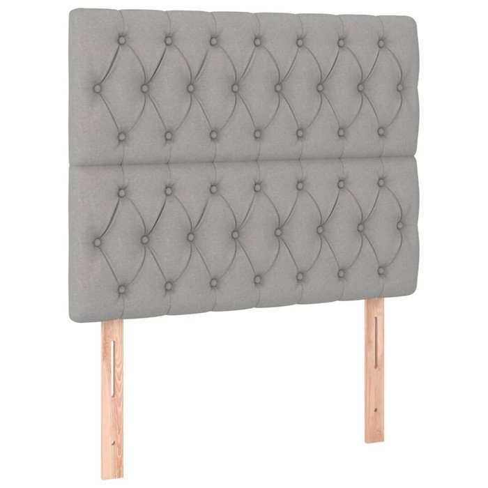 Rete a doghe con materasso - Maison Exclusive - 90x200 cm - Grigio chiaro - Massimo relax