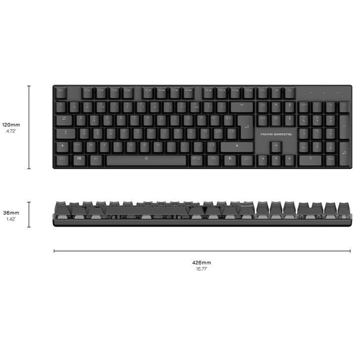 Clavier gamer - Mécanique - Nova Gaming - Hercule - Filaire - LED RGB