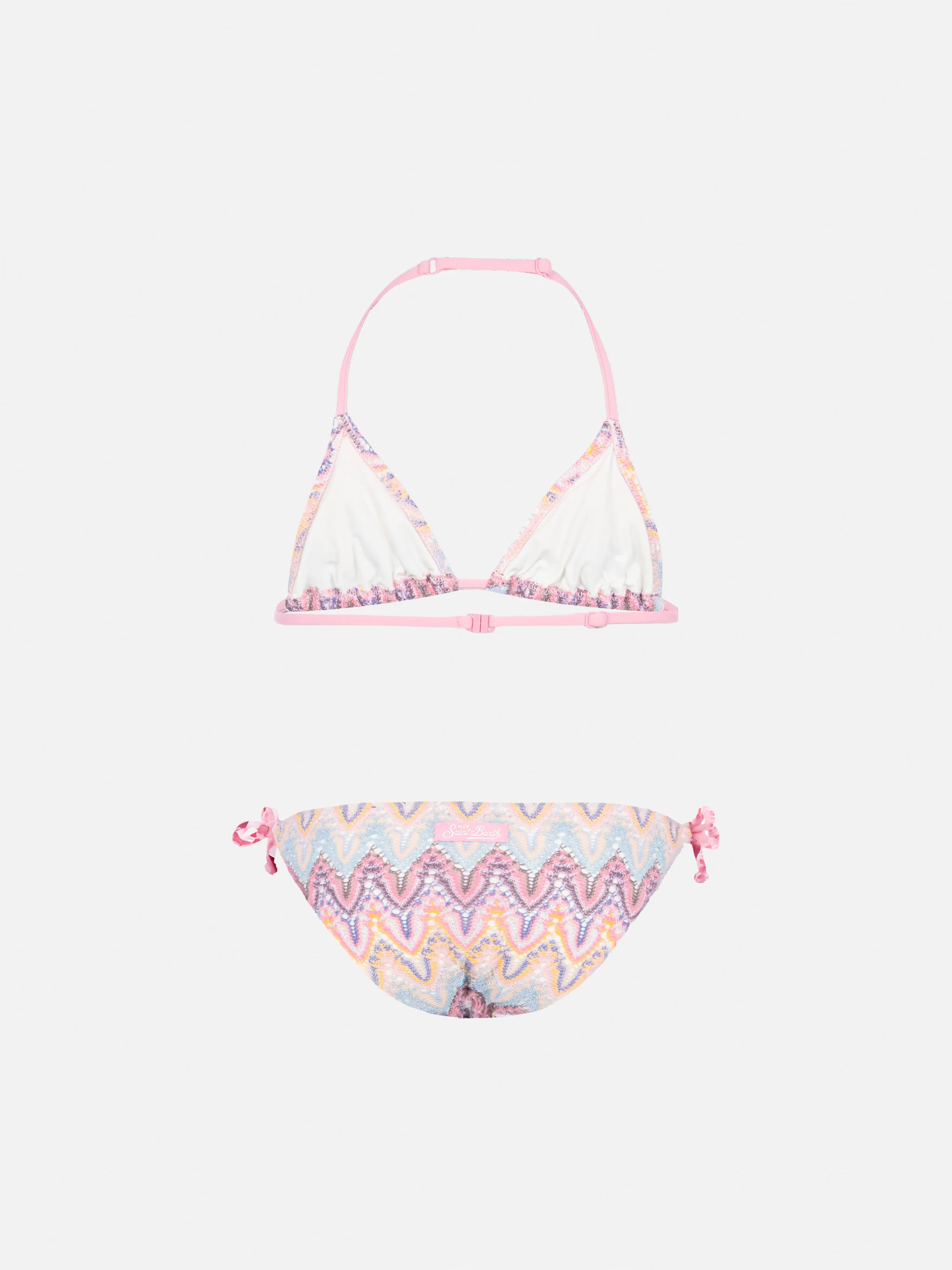 Bikini Holly a triangolo classico in tessuto raschel