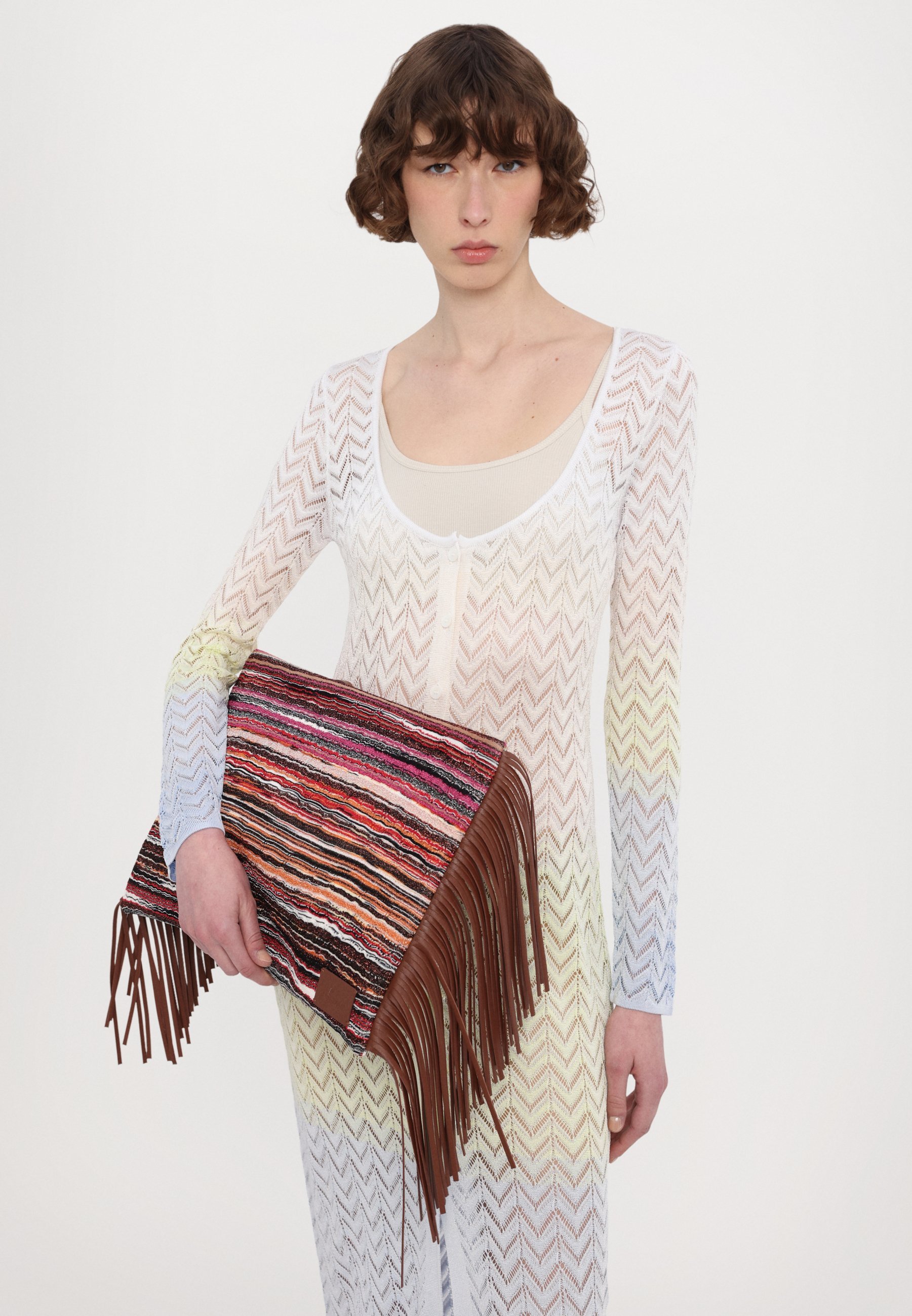 Missoni Jumperjurk - lichtblauw/limoengroen/crème