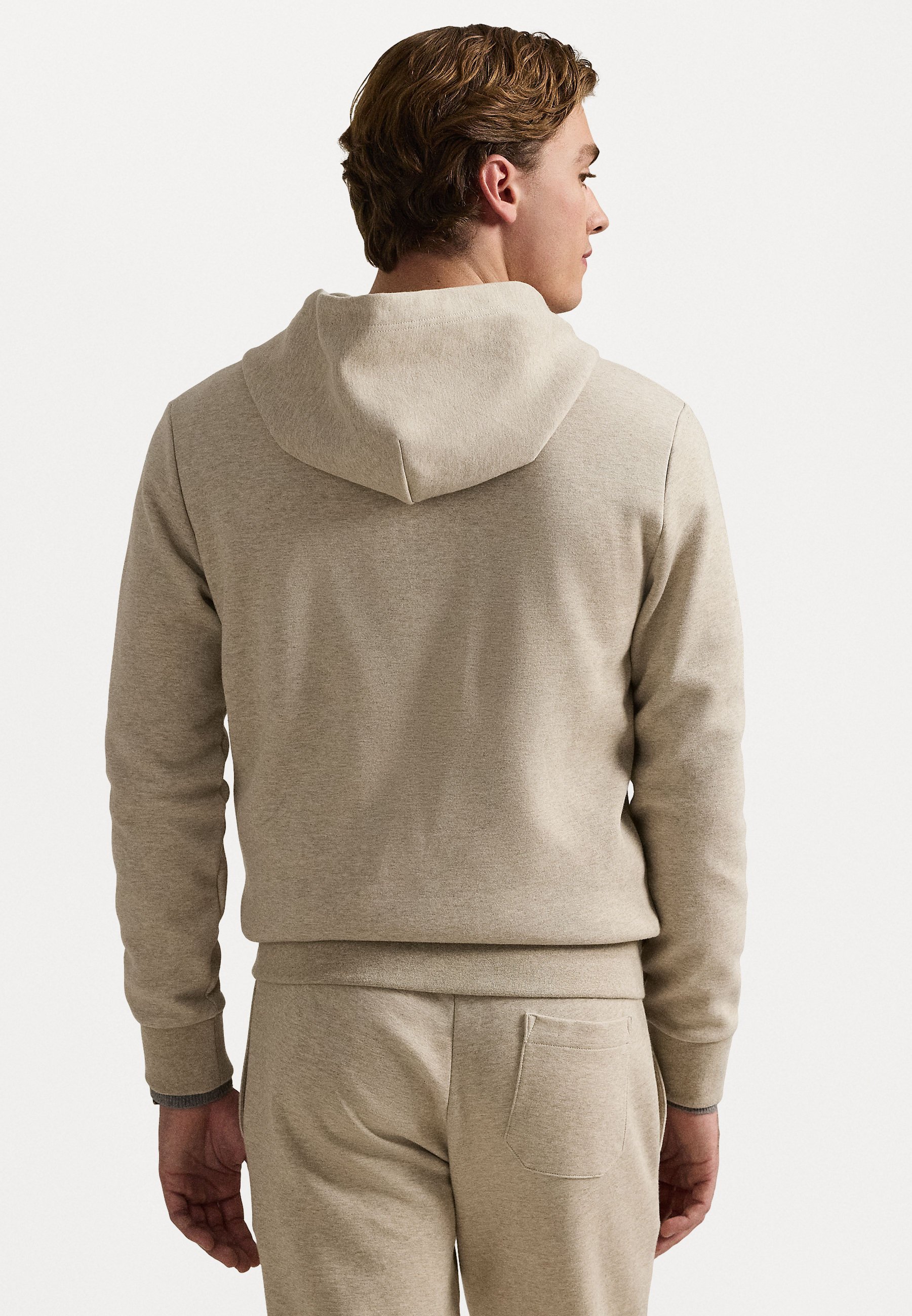 Felpa con cappuccio e zip intera Polo Ralph Lauren - Felpa con zip - beige toscano mélange