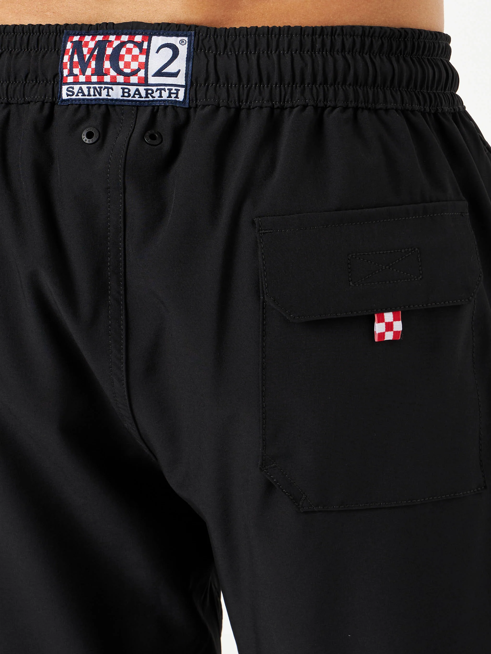Comfortabele en elastische zwarte zwemkleding voor heren