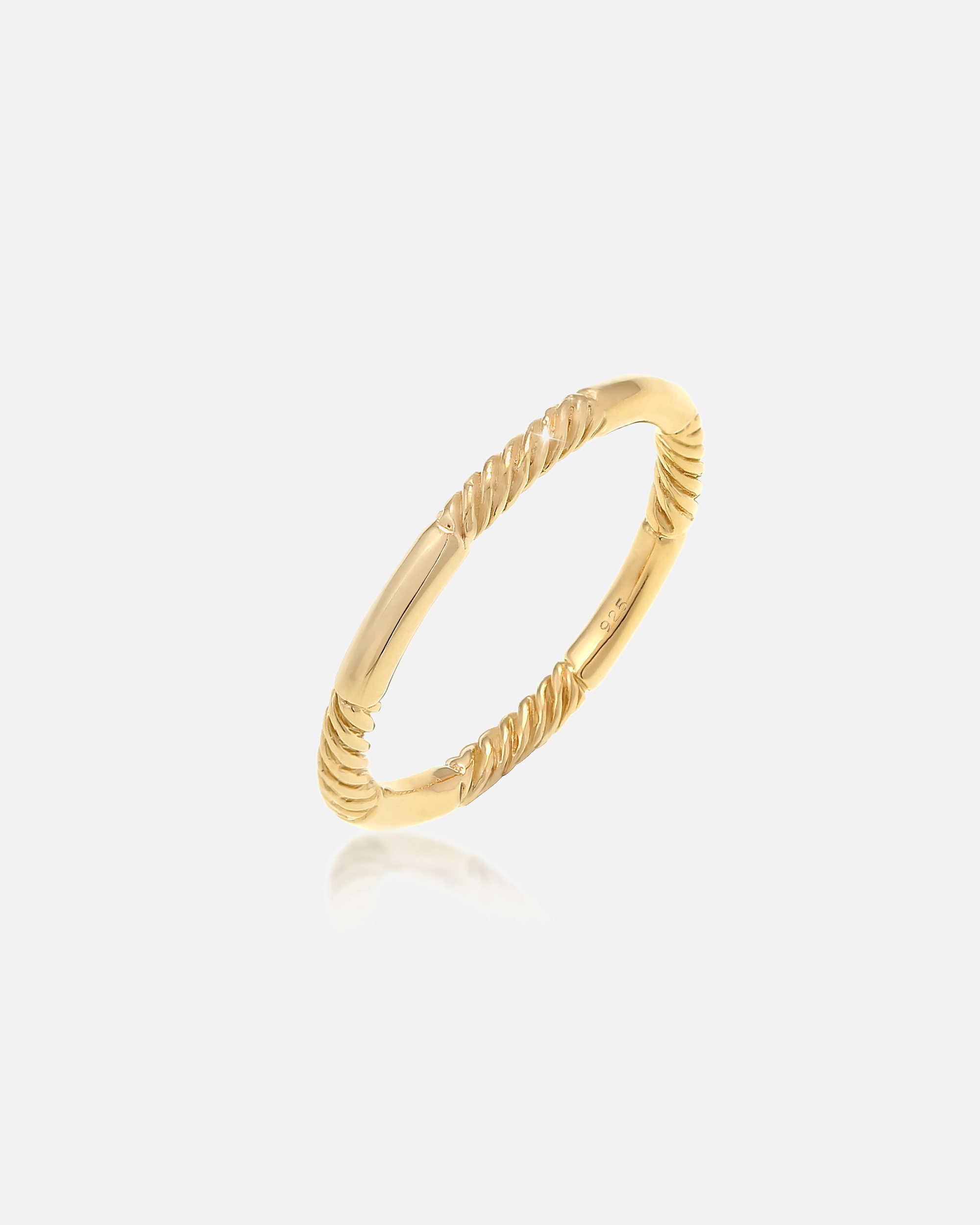 Elli Empilage Basic Tourné Minimale Femme - (925/1000) Argent