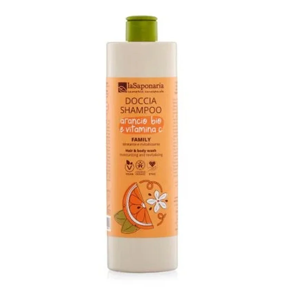 Capelli e Cute Doccia Shampoo Family - Arancio Bio E Vitamina C - Shampoo Delicato, Bagno e Doccia