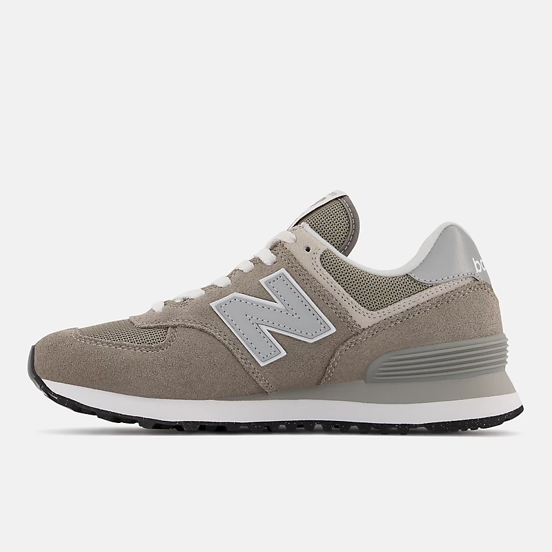Core 574 Damenschuhe – Grau mit Weiß