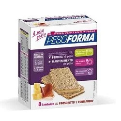 PESOFORMA Pesoforma sandwiches met ham en kaas, 8 stuks
