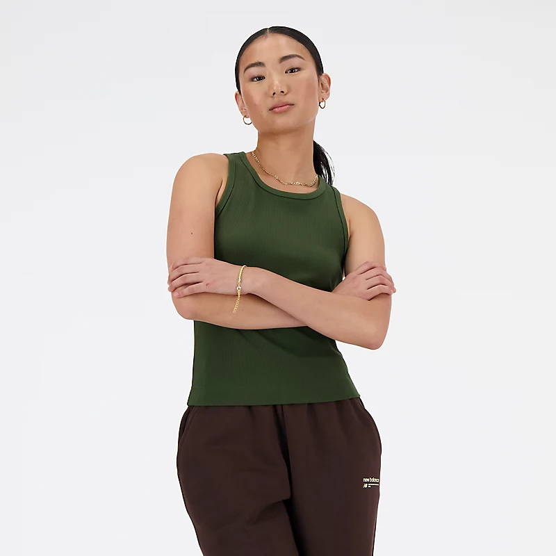 Damski top tipo racer z dzianiny Linear Heritage Rib Knit - KOMBU