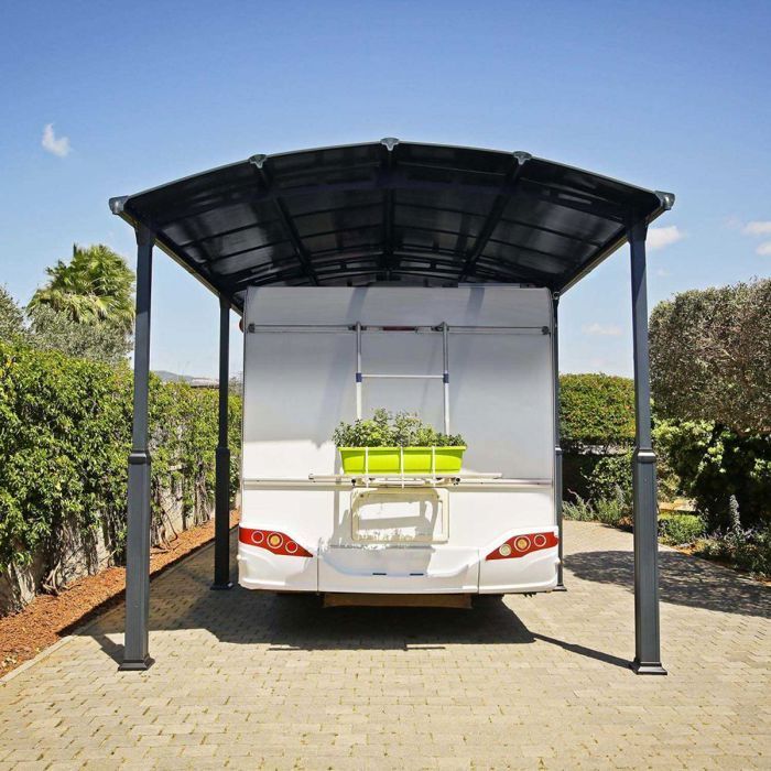 Carport spécial camping-car en aluminium et polycarbonate Alpine 4.35 x 3.52 m