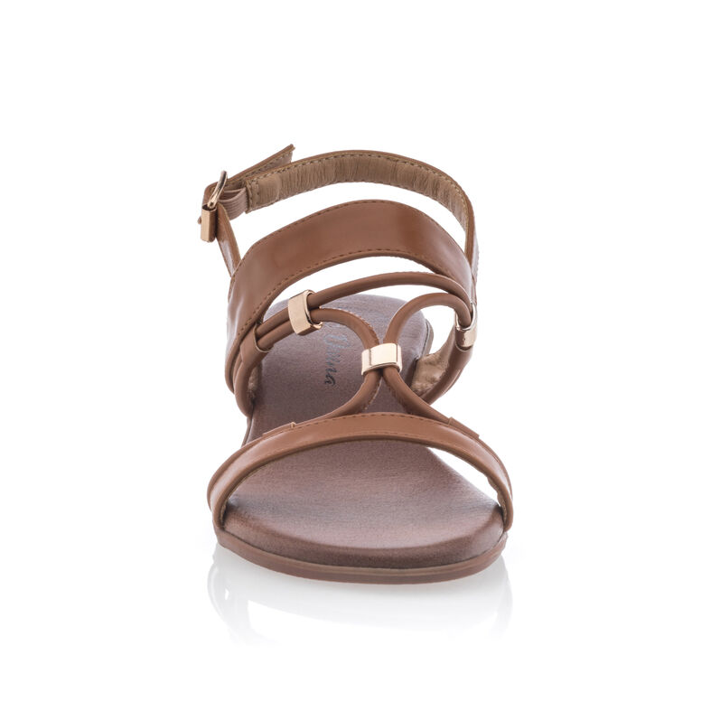 Sandalias marrones para mujer / Zapatos de punta abierta