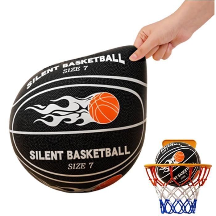 Balón de baloncesto de superficie lisa, balón de baloncesto silencioso, talla 7, balón de baloncesto de espuma para interiores.