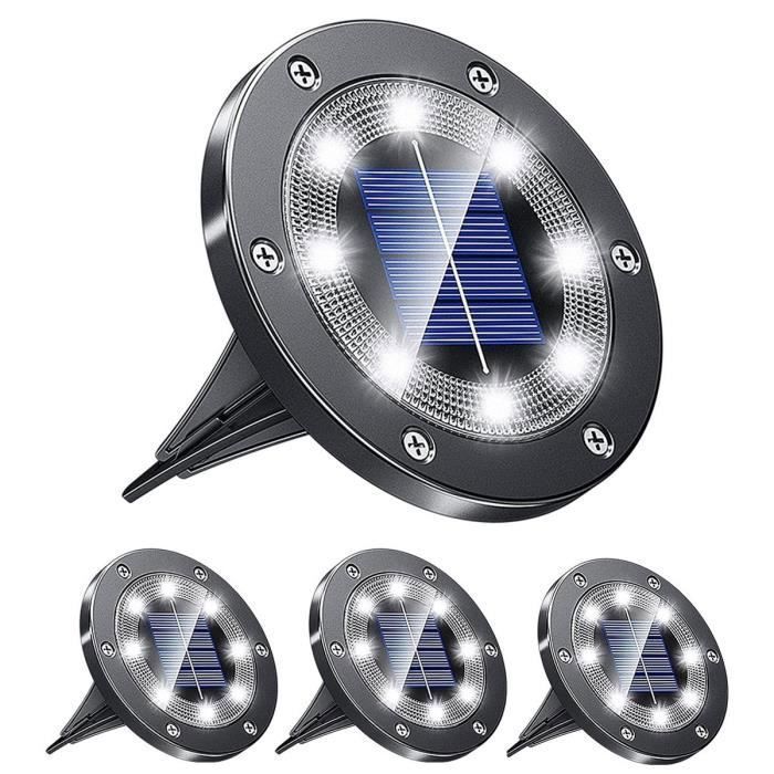 Foco solar exterior KENLUMO - Foco empotrable - 8 LED - Blanco frío - Resistencia al agua IP65