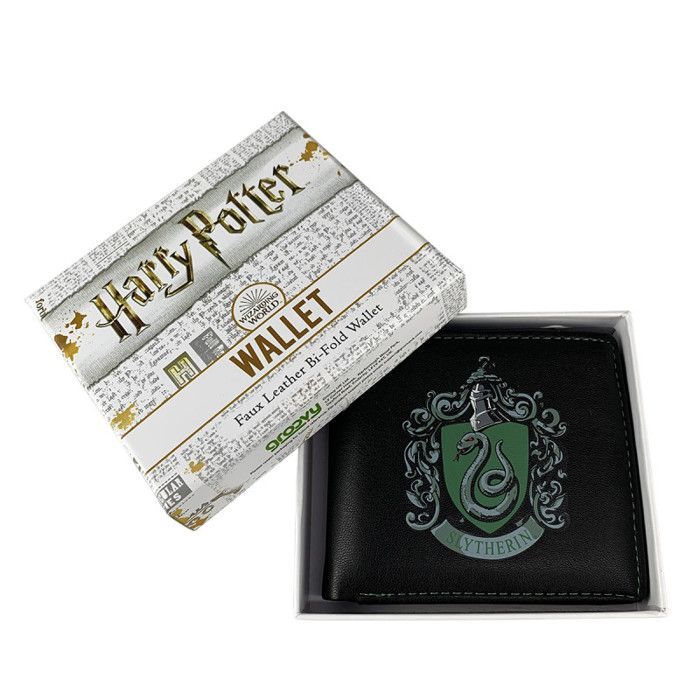 Wallet - HARRY POTTER - Slytherin - Black - Unisex - Soft