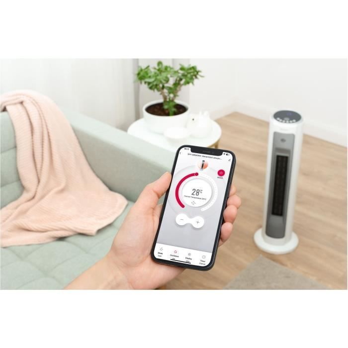 Ceramic tower radiator - SENCOR - SFH 8994WH - Up to 2000 W - 3 modes - 24 m² / 60 m³ - Remote control - White