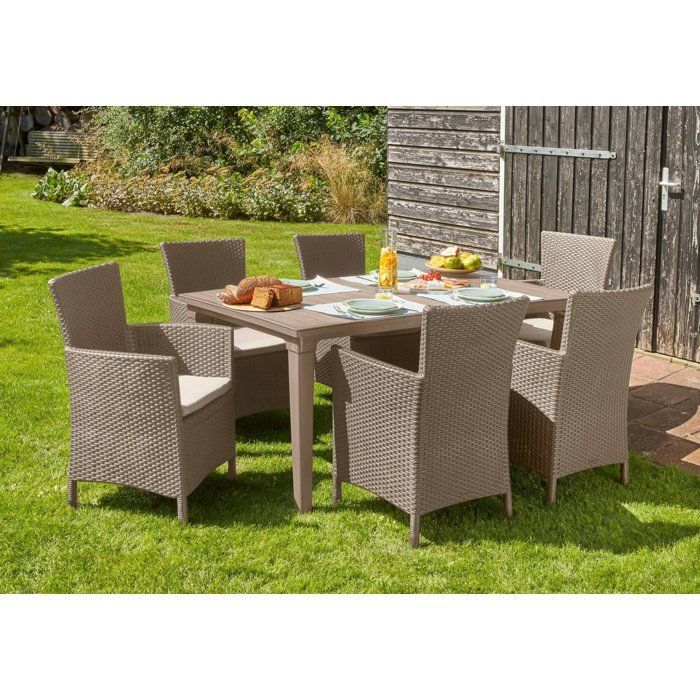 Sillón de exterior Steinbach Dmora, plástico gris topo, 60x62 cm