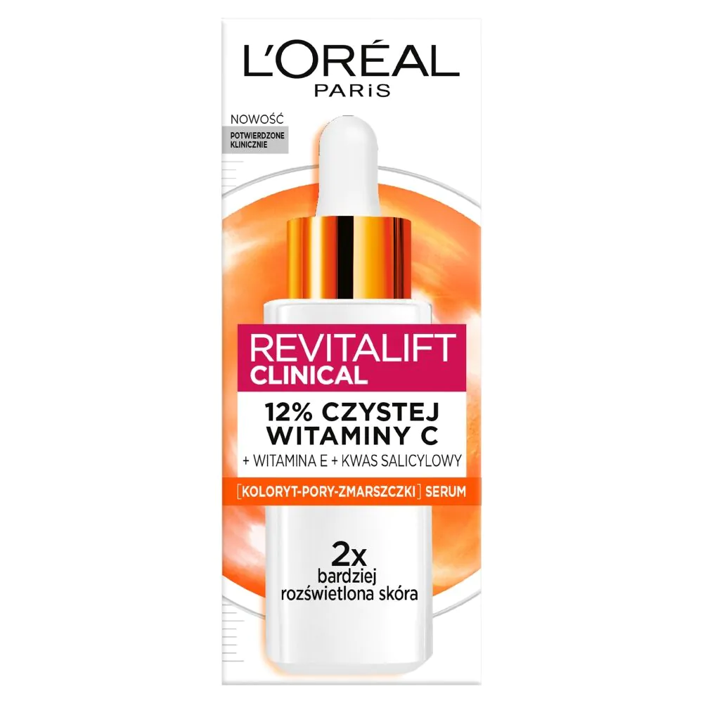 L’Oréal Paris De Revitalift Clinical Serum do twarzy 12% Witaminy C, Witamina E, Kwas Salicylowy