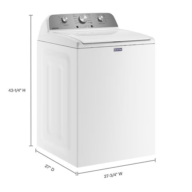 Maytag 4,5-cu ft högeffektiv omrörare toppmatad tvättmaskin (vit)