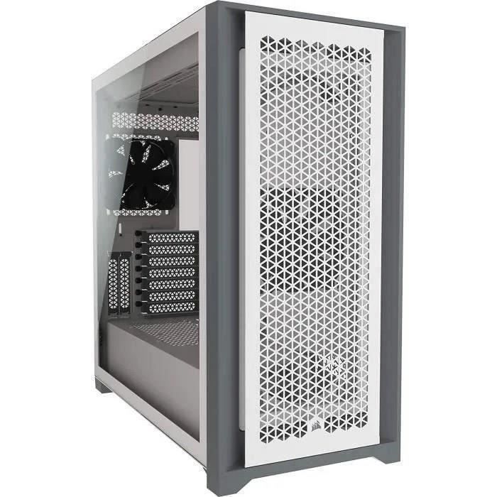 Boîtier PC - CORSAIR - CC-9011211-WW - ATX 5000D AIRFLOW - Moyen-tour en verre trempé - Blanc