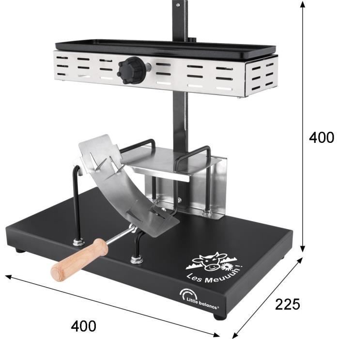 Parrilla para raclette LITTLE BALANCE - Savoyarde Half Wheel - Hasta 6 personas - Diseño Meuuuh - 850W
