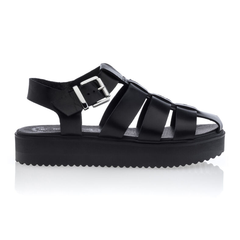 Sandali neri da donna / Scarpe aperte in punta