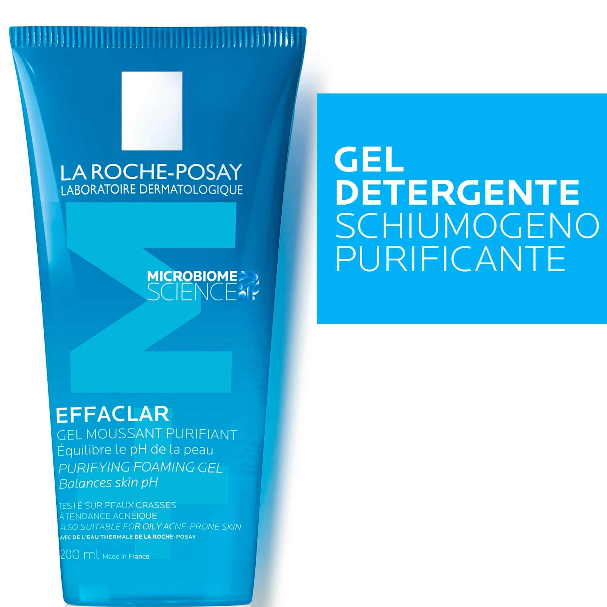 LA ROCHE POSAY Effaclar Zuiverende Gel Mousse 200 ml Gezichtsreinigingsgel voor de vette en gevoelige huid