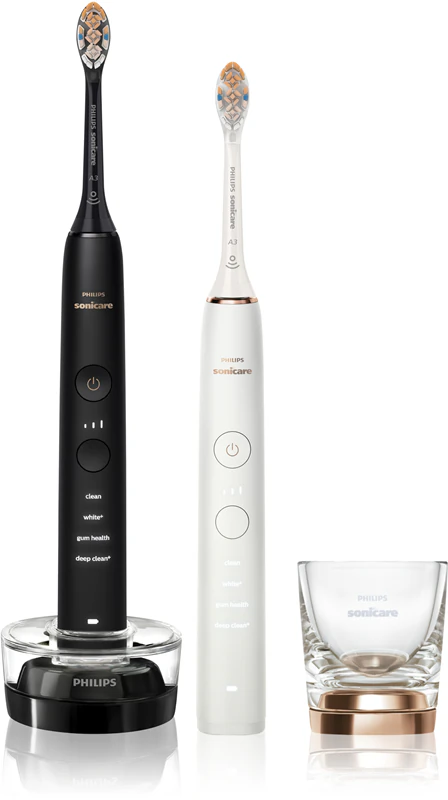 Escova de dentes elétrica sônica Philips Sonicare 9000 DiamondClean HX9914/69, 2 corpos