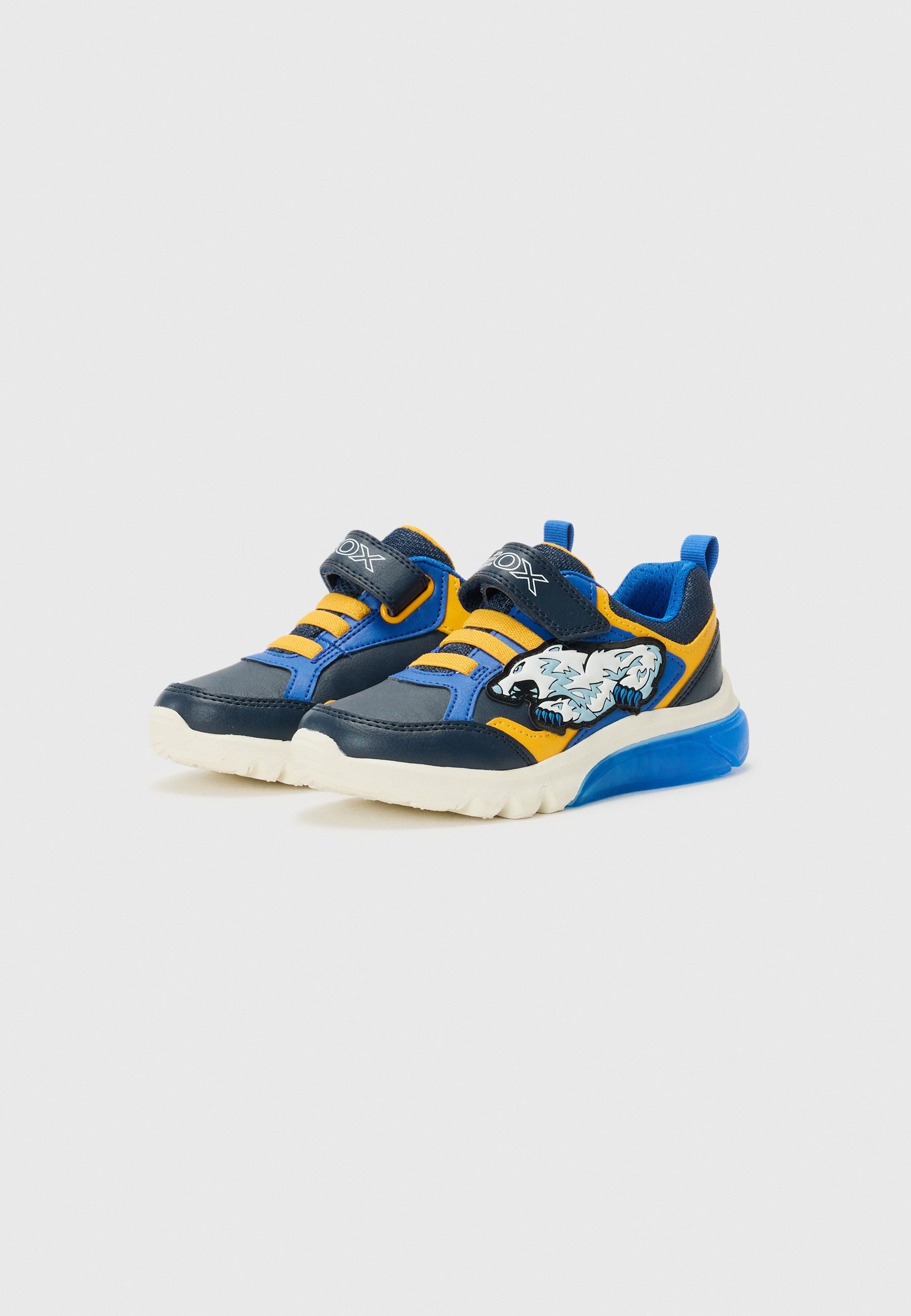 Geox CIBERDRON BOY - Scarpe da ginnastica - blu navy/giallo