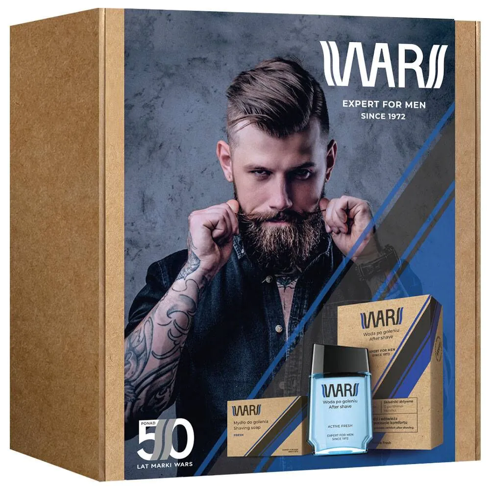 Wars Zestaw Fresh (Woda po goleniu 90ml + Mydło w kostce 90g)