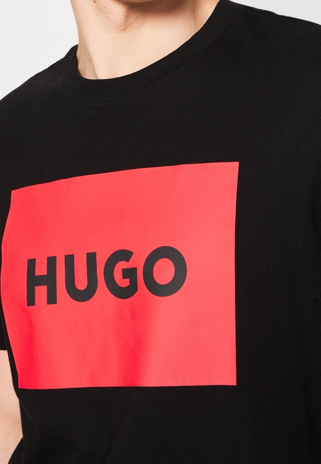 HUGO T-shirt met print - zwart