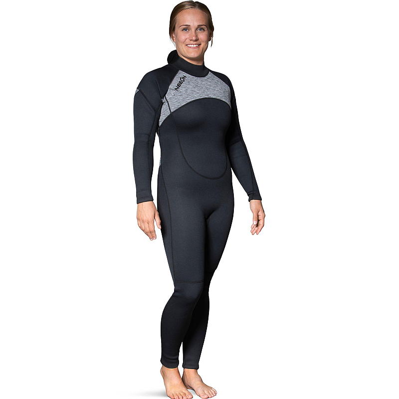 Traje de neopreno Oneeon para mujer, talla 38 larga, color negro.